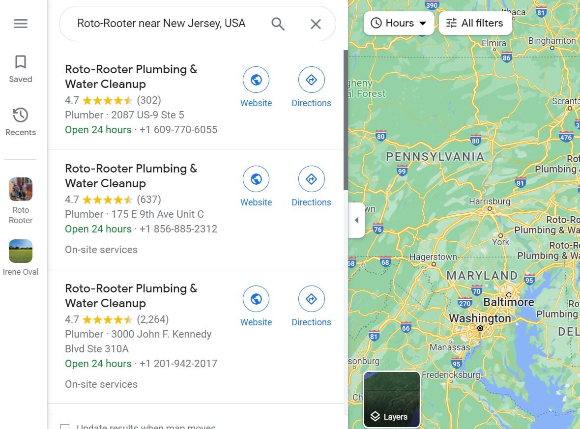 google reviews in maps